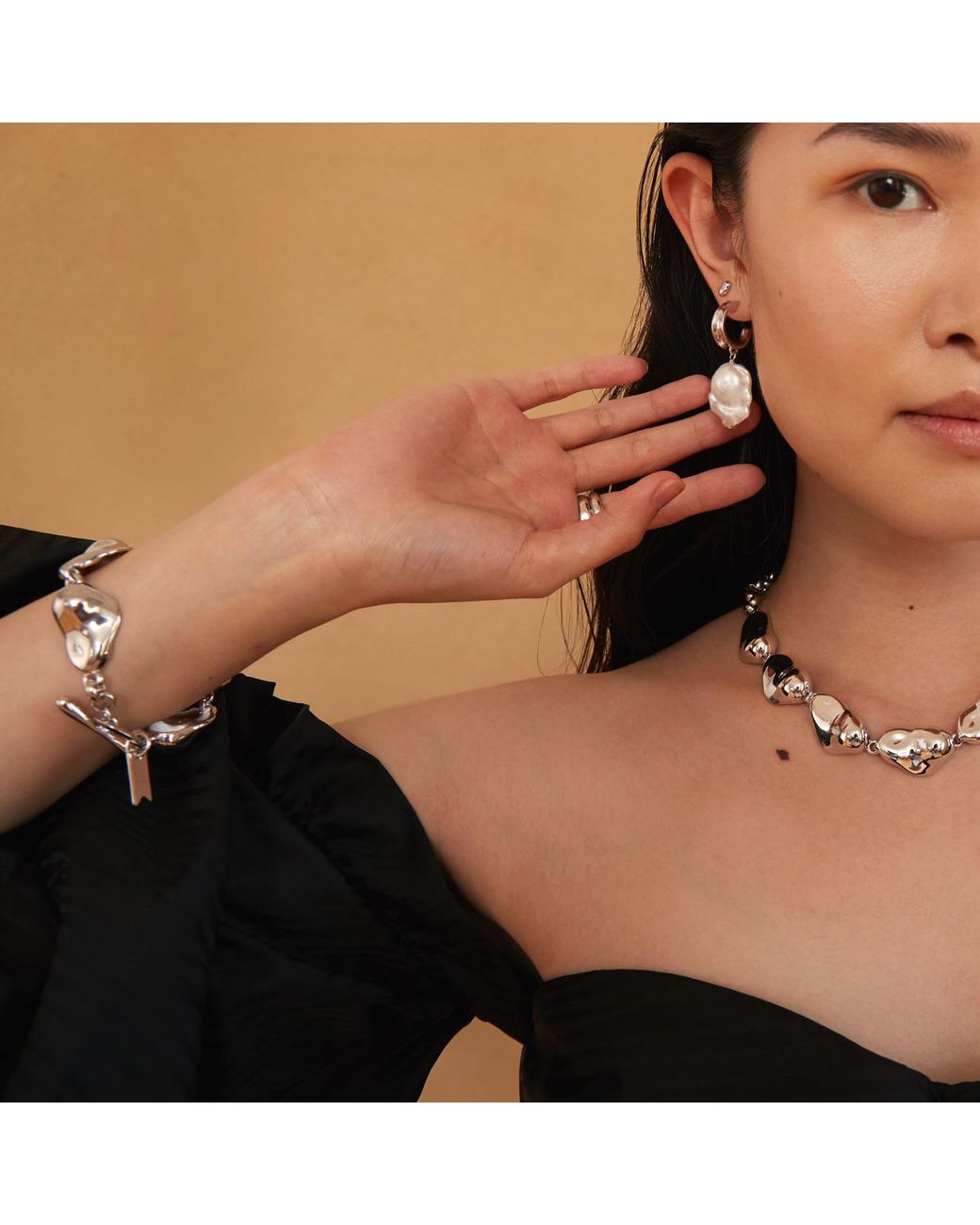 Biko Jewellery Metallic Molten Bracelet