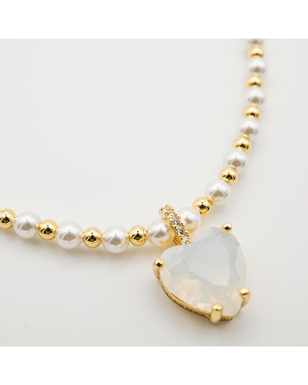 Miss Cecilia Metallic Alice Opal Pearl Necklace