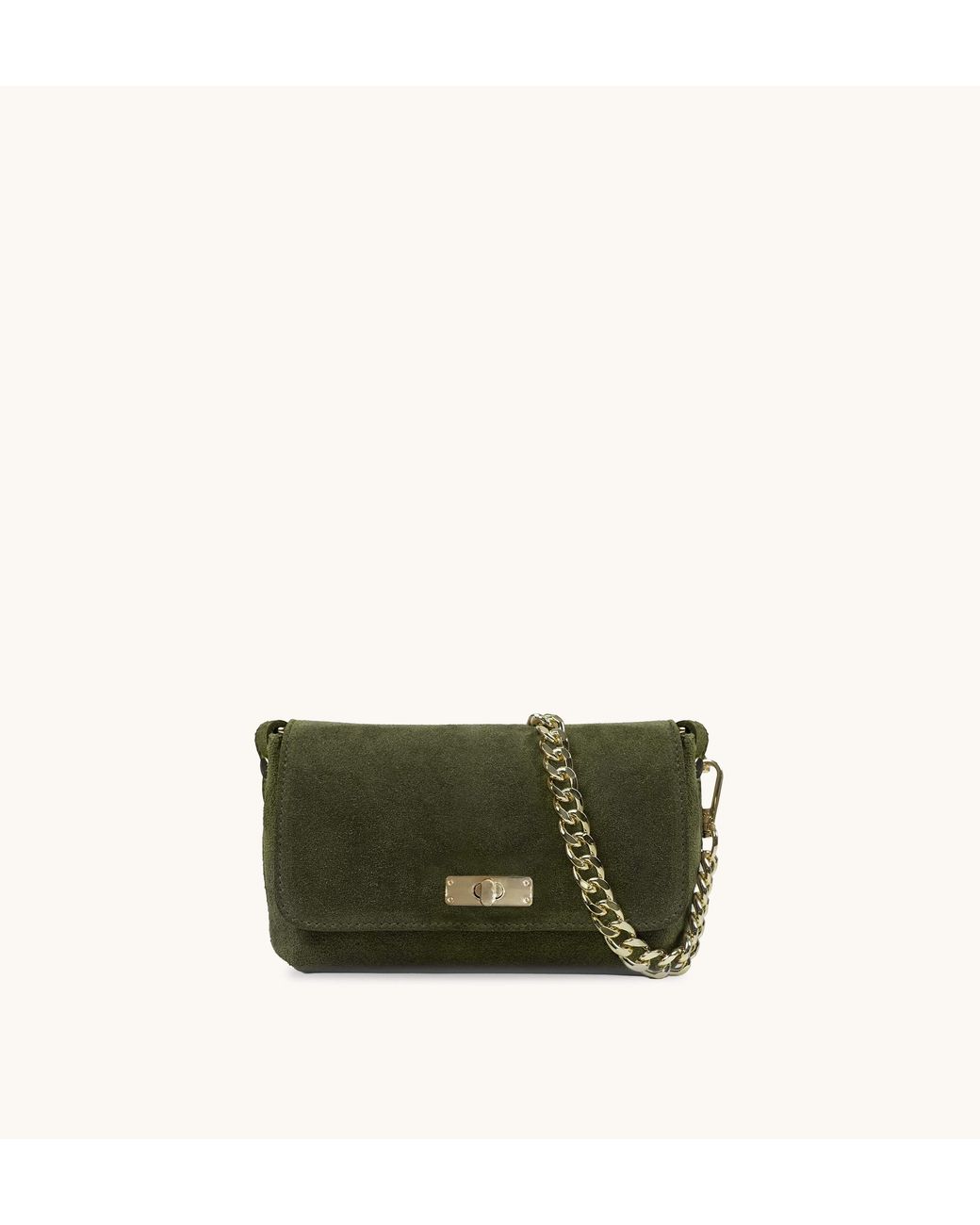 Apatchy London Green The Maisie Mini Suede Bag