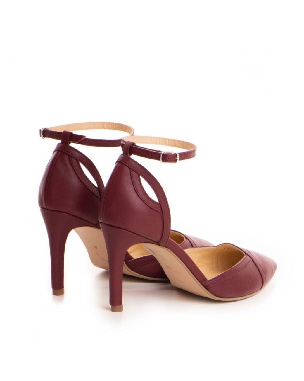 The 5Th Element Red Burgundy Sculptural Ashanti Pumps