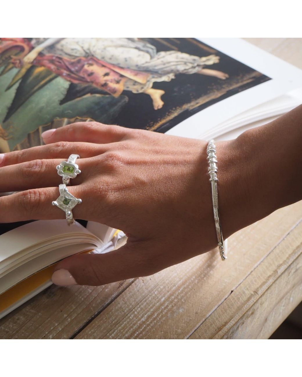 Adele Jade Metallic Il Mondo Bangle