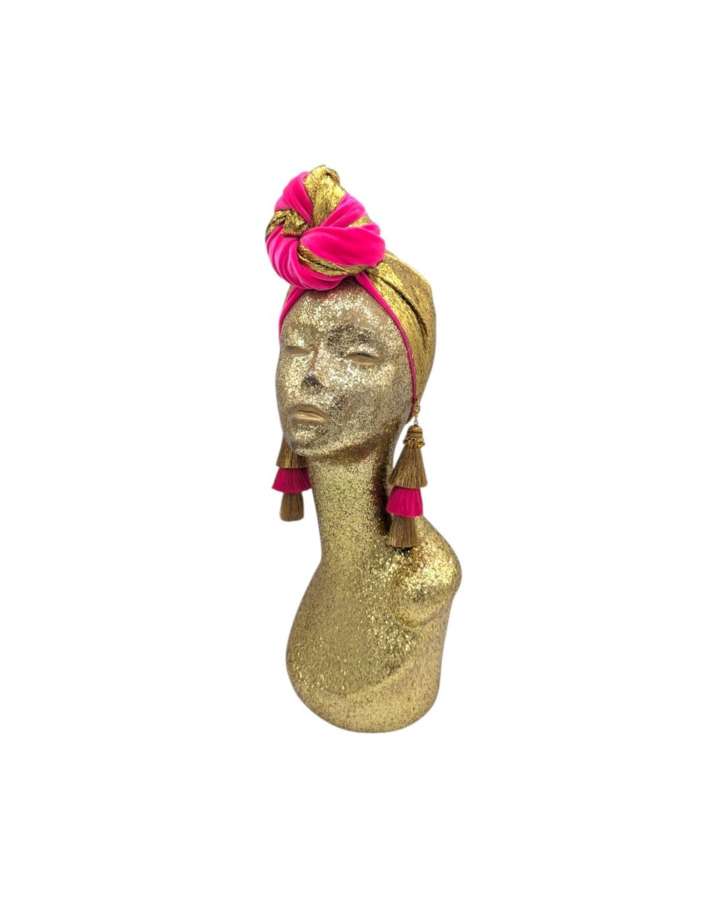 Julia Clancey Pink Golden Snazzy Hotty Swinglette Turban