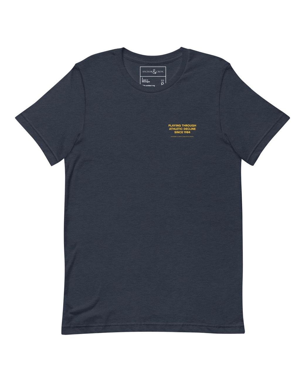 Anchor and Crew Blue The Playmaker Basketball Club League Organic Cotton T-Shirt