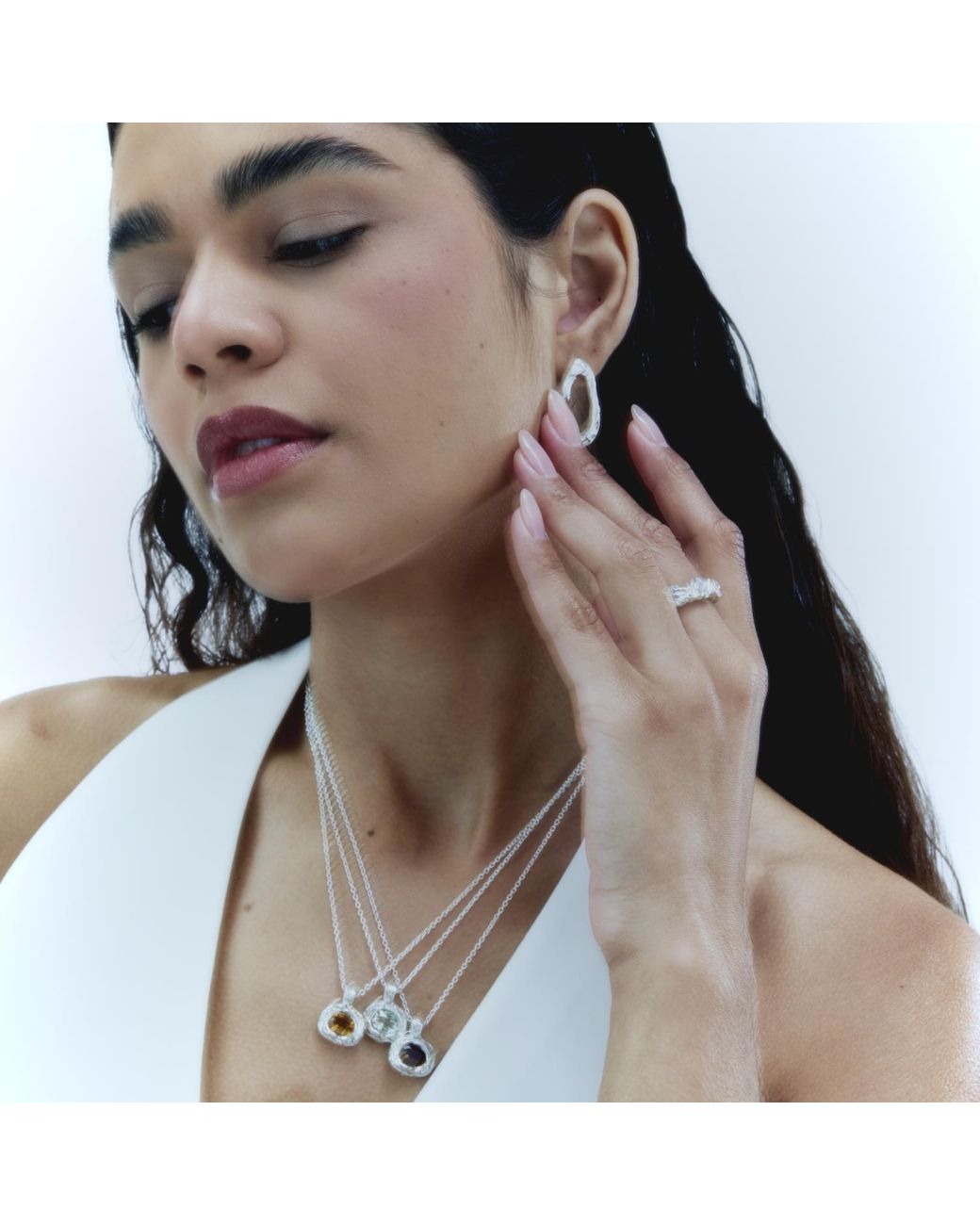 De Roms Metallic Molten Citrine Soul Necklace