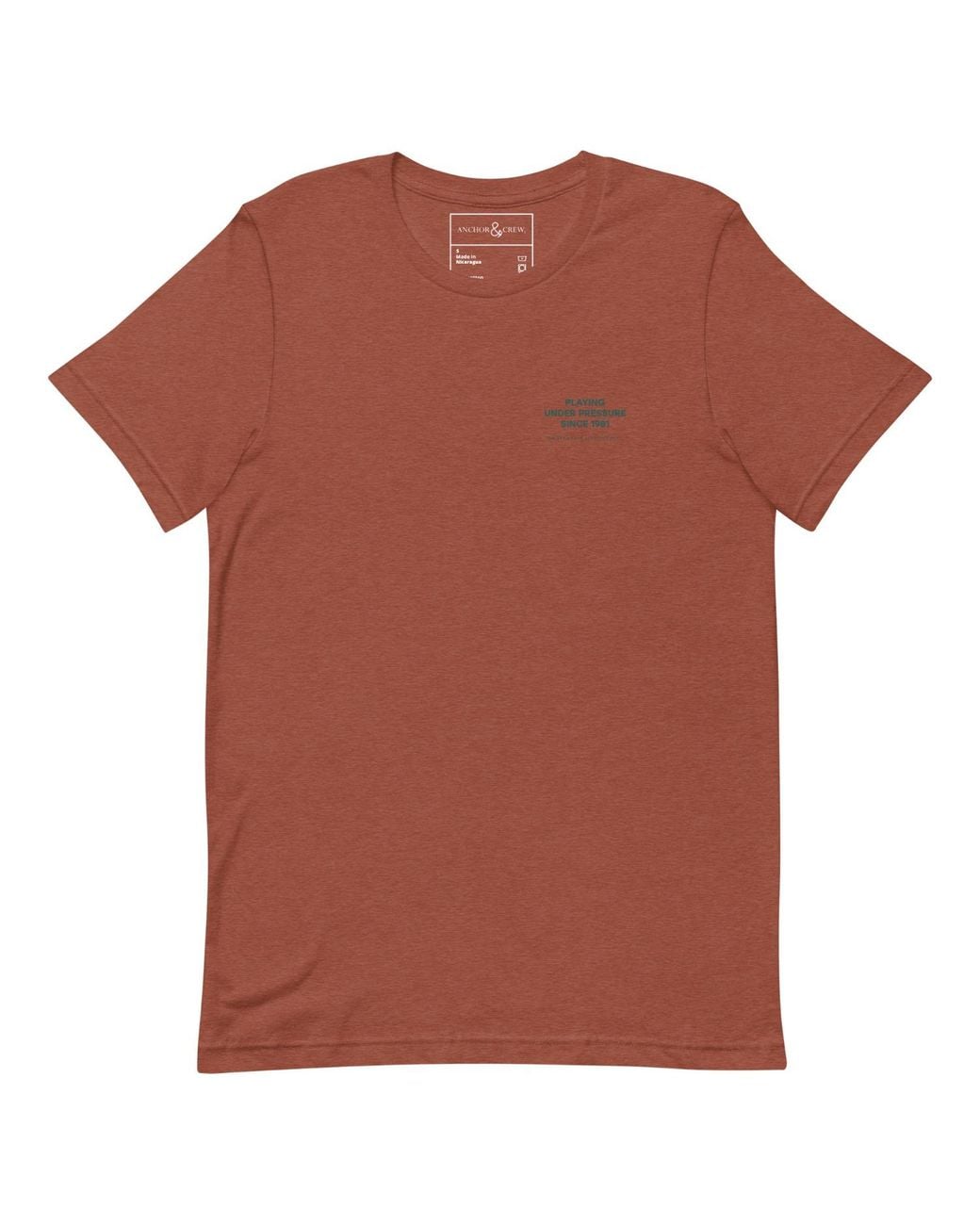 Anchor and Crew Brown Clay Court Etiquette Tennis Club League Organic Cotton T-Shirt