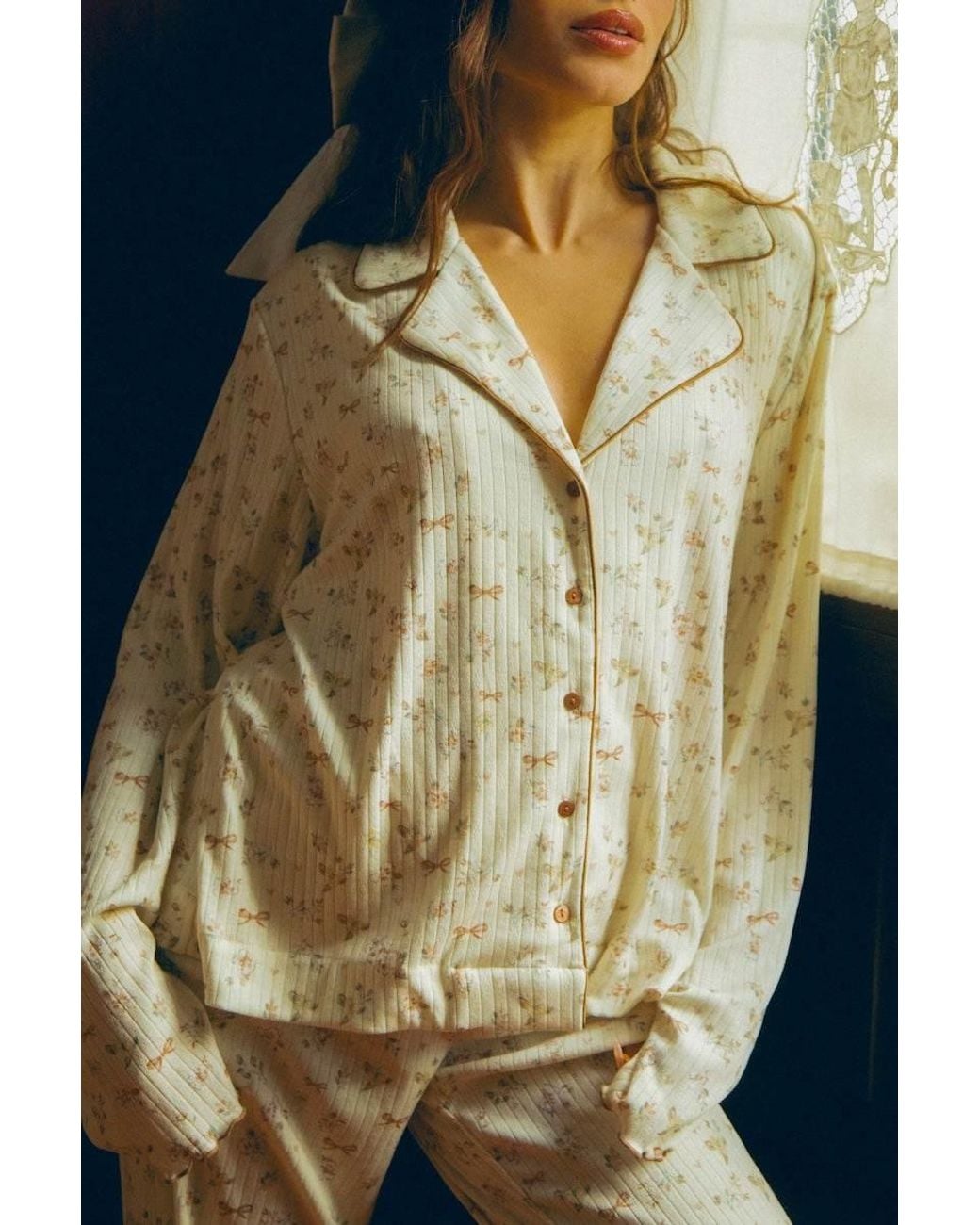 Wild Lovers Natural Freya Pyjama Shirt