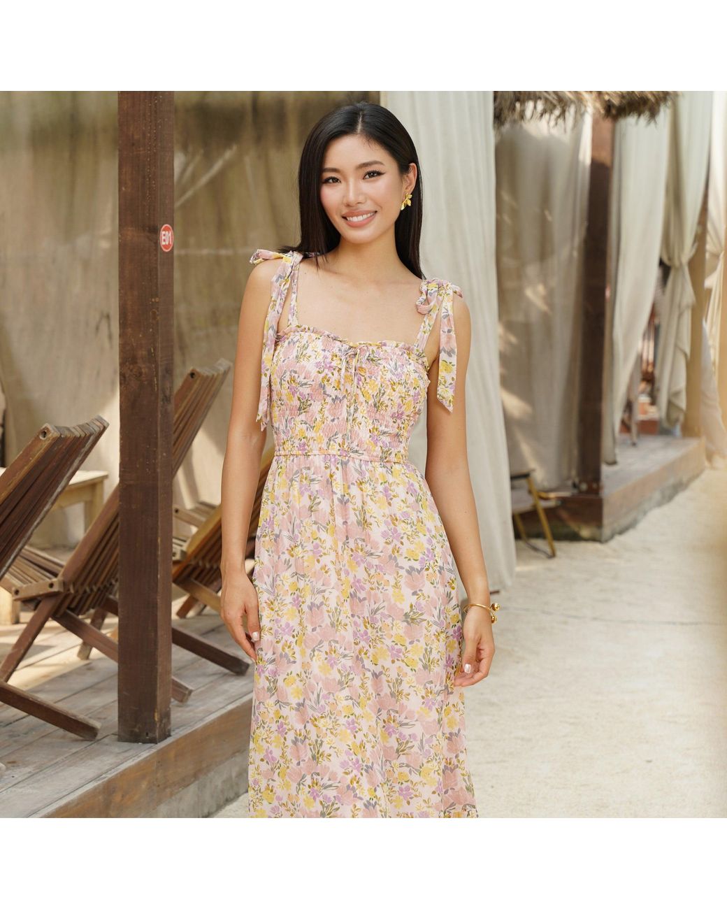 Yumi Kim Natural Neva Blush Maxi Dress