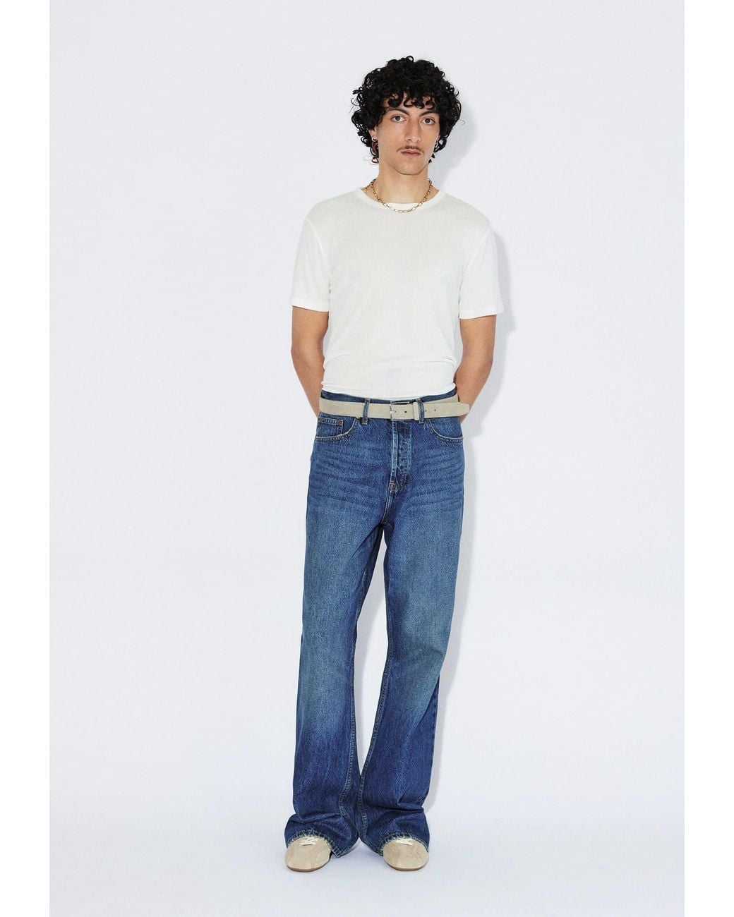 Dr. Denim Blue Rift Wide Bootcut for men