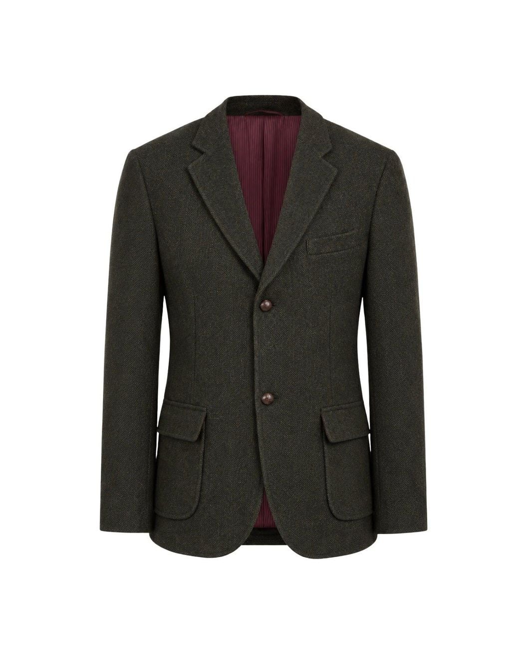 Guards London Black Lawrence Tweed Heritage Wool Blazer for men
