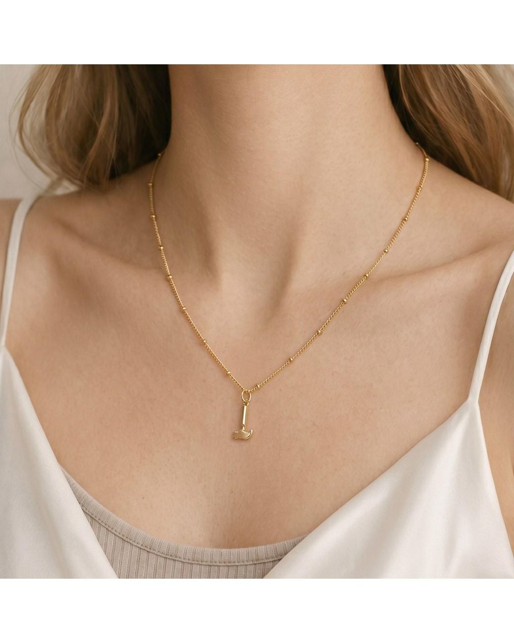 With Love Darling Metallic Hammer Necklace