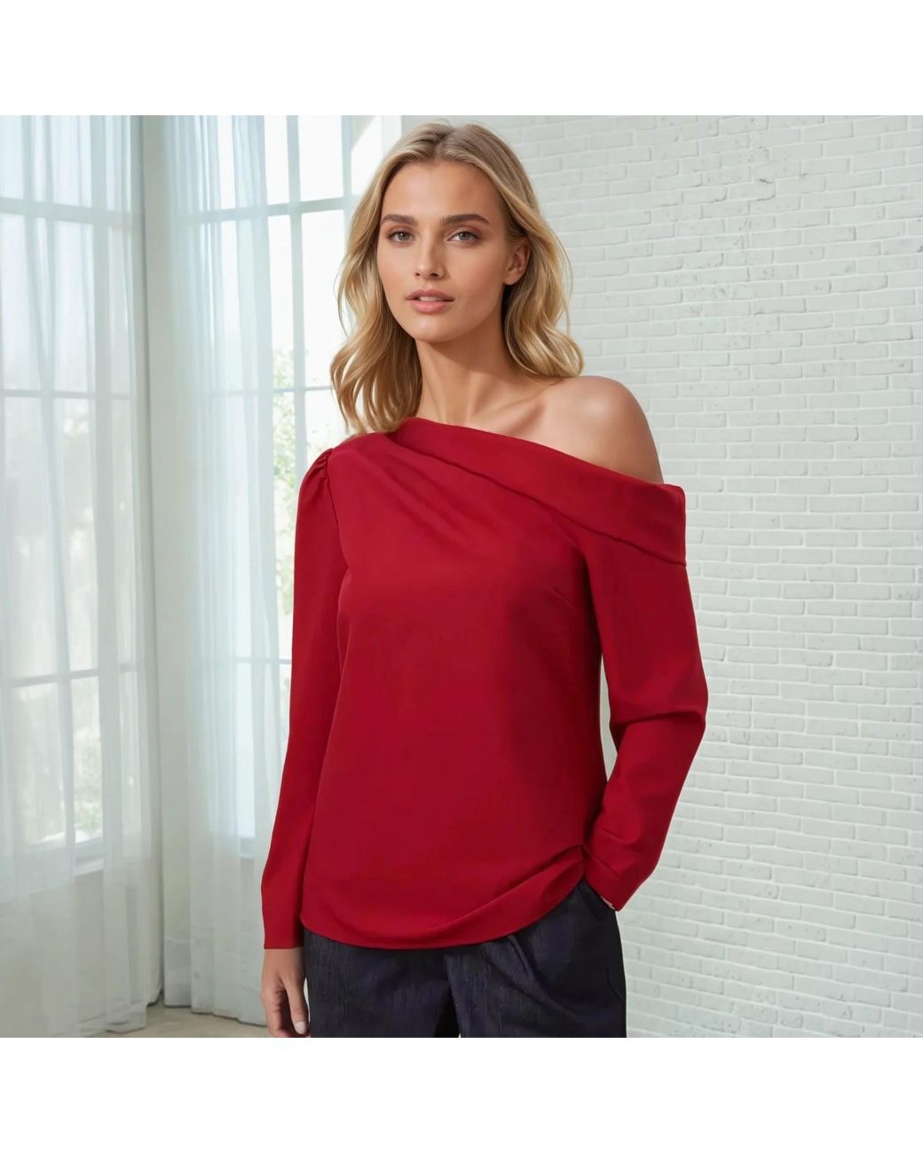 Yumi Kim Red Nikola Top