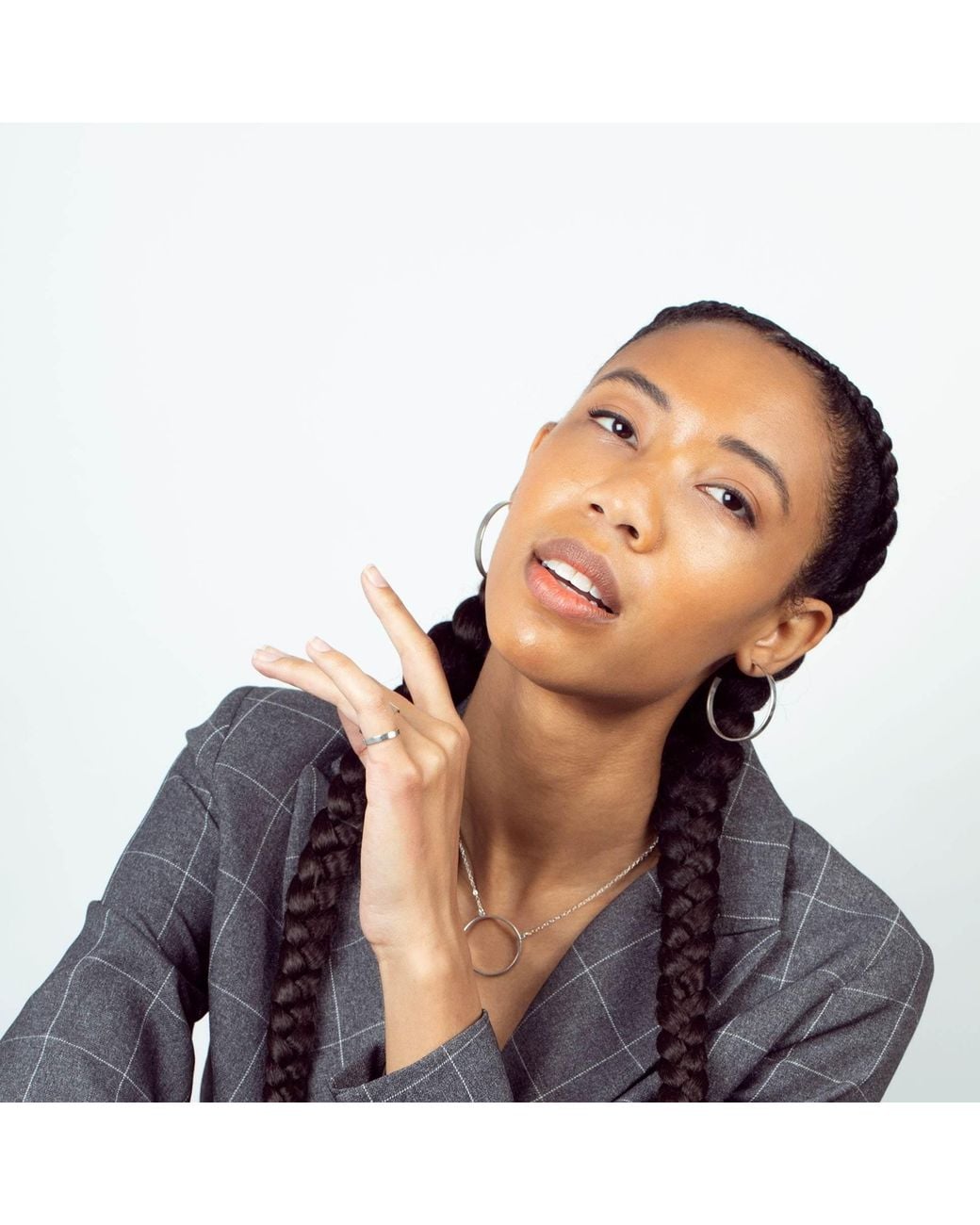 Cier Metallic Classic Hoop Earrings