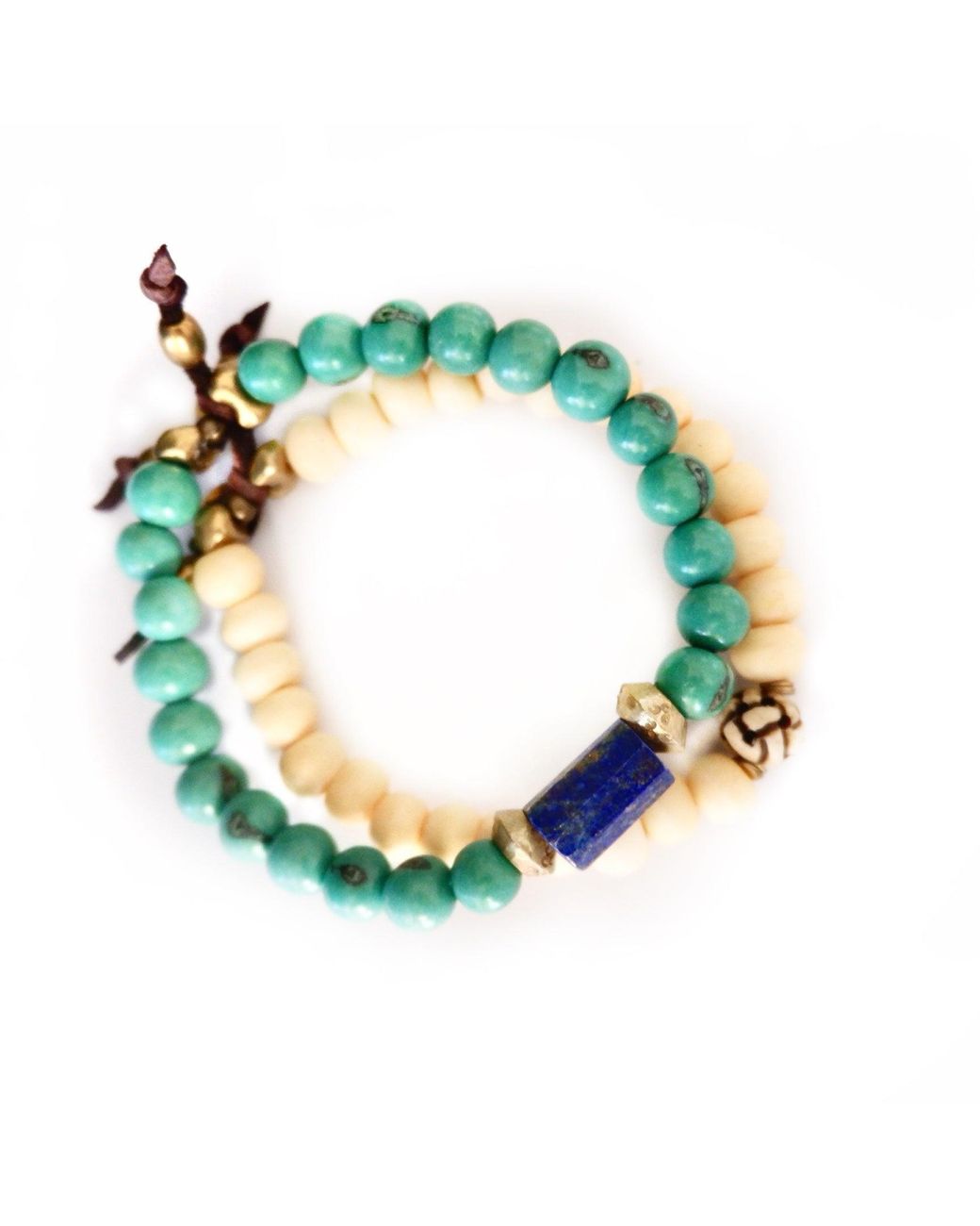Persia Dona Jewelry Green Brazilian Acai X Lapis Lazuli Bracelet for men