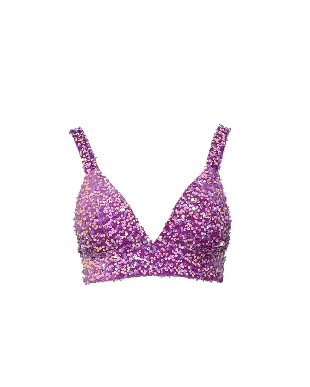 Ofuure Purple ' / Liza Sequin Bra Top