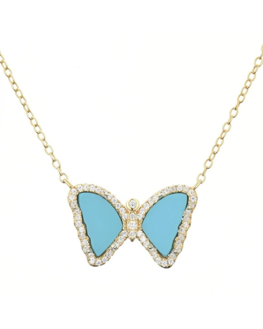 KAMARIA Blue Mini Butterfly Necklace