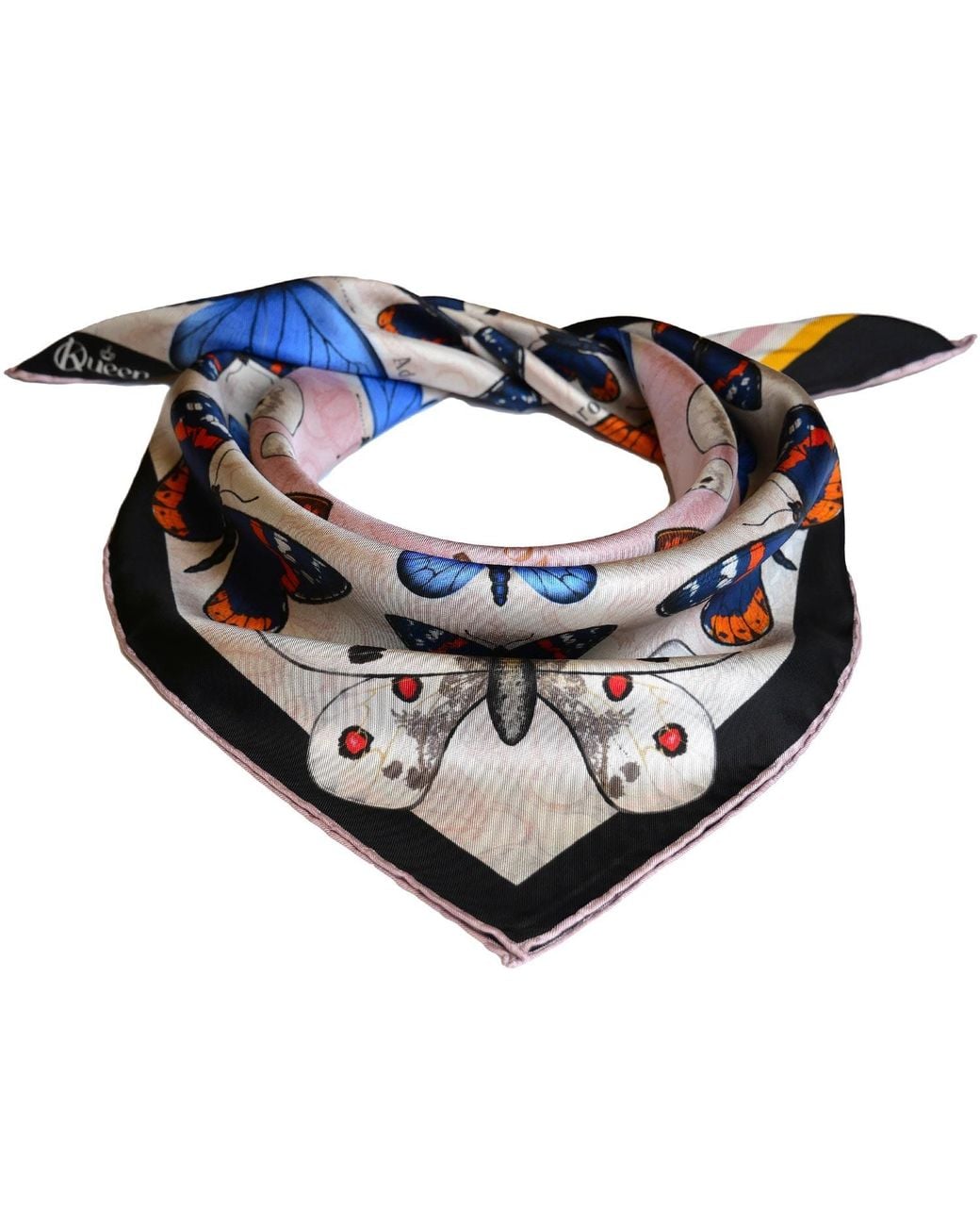 Kueen Blue Silk Scarf