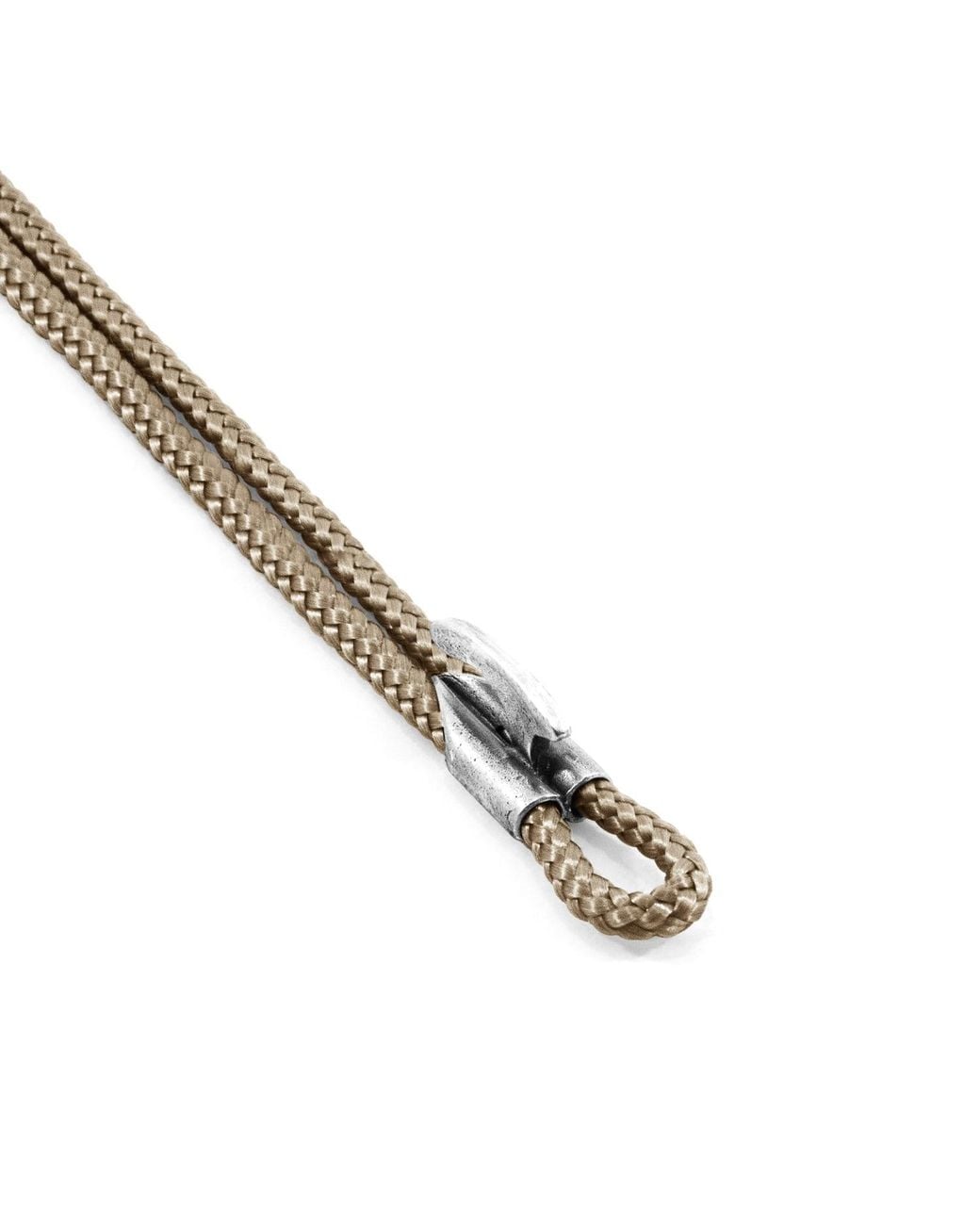 Anchor and Crew Metallic Sand Padstow & Rope Bracelet for men