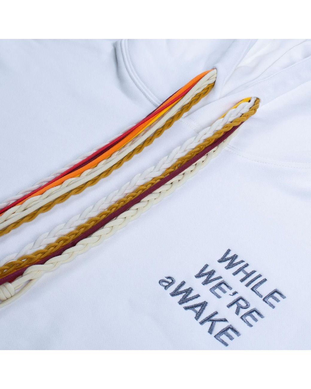 While We're Awake Blue Dark Multi String Hoodie