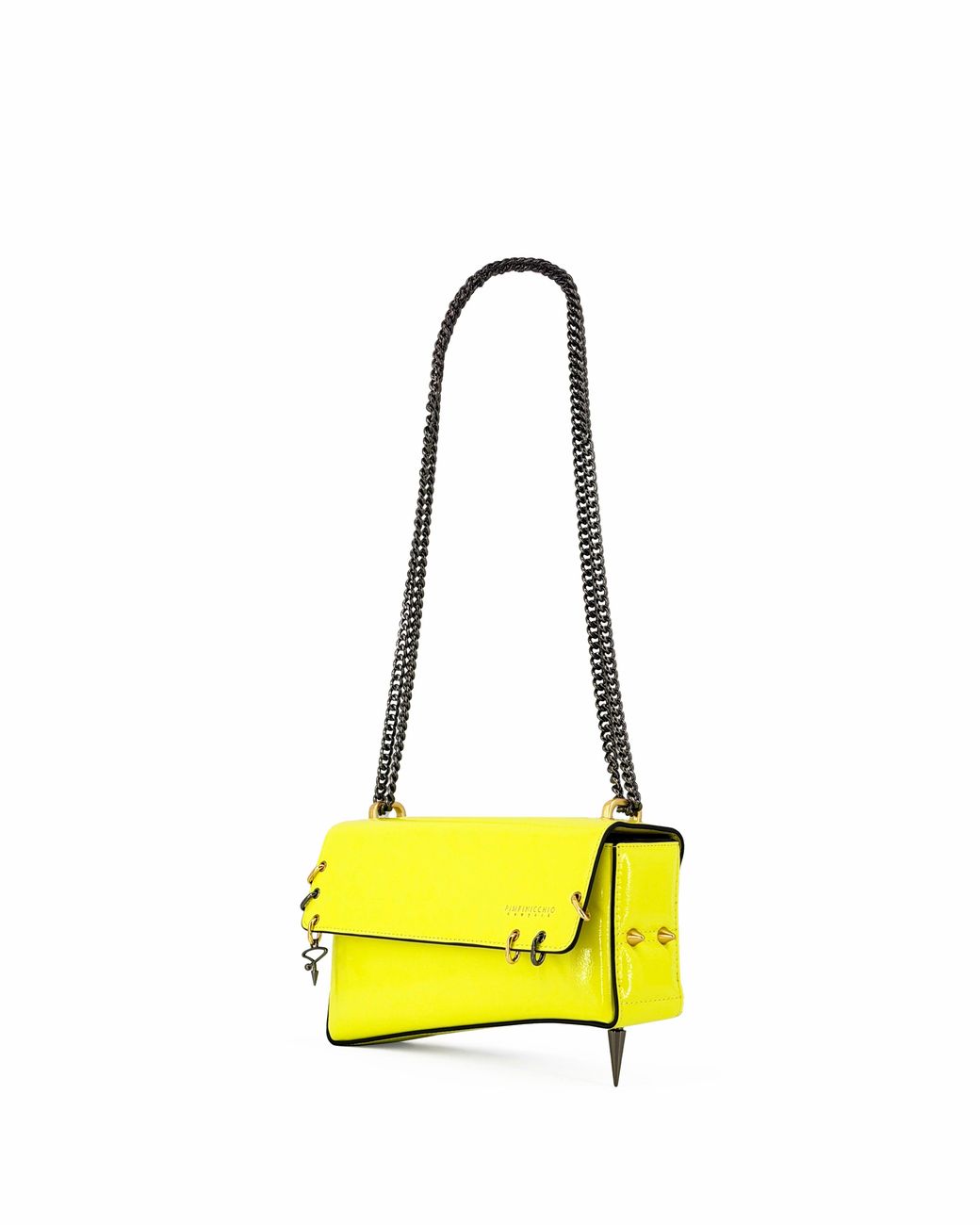 Pimpinicchio New York Yellow Asymmetrical Chain Bag