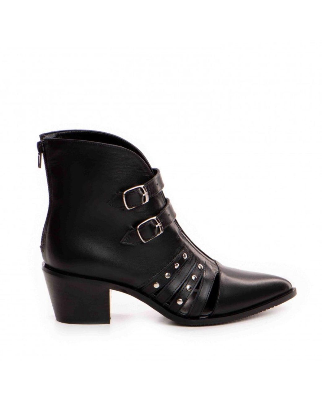 The 5Th Element Black Nova Western Ankle Boots