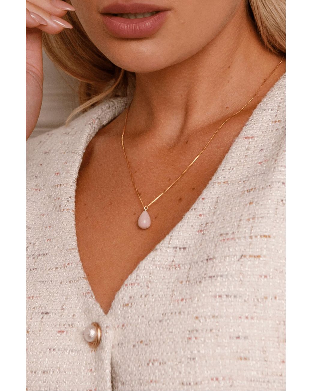Katy Faye Metallic October Opal Necklace