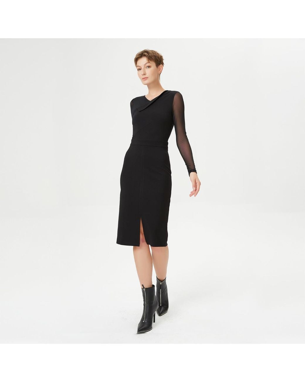Smart and Joy Black Fitted Dress