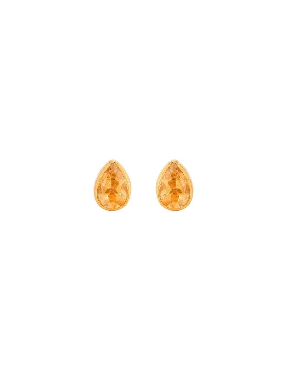 Opium Jewels Metallic Tiny Teardrop Studs