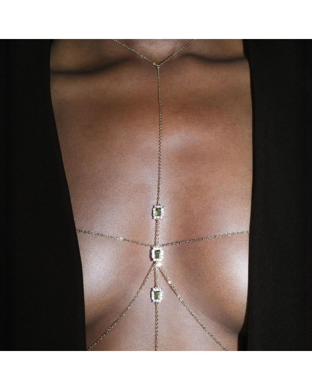Studio Baloge White Carré T-Line Body Chain