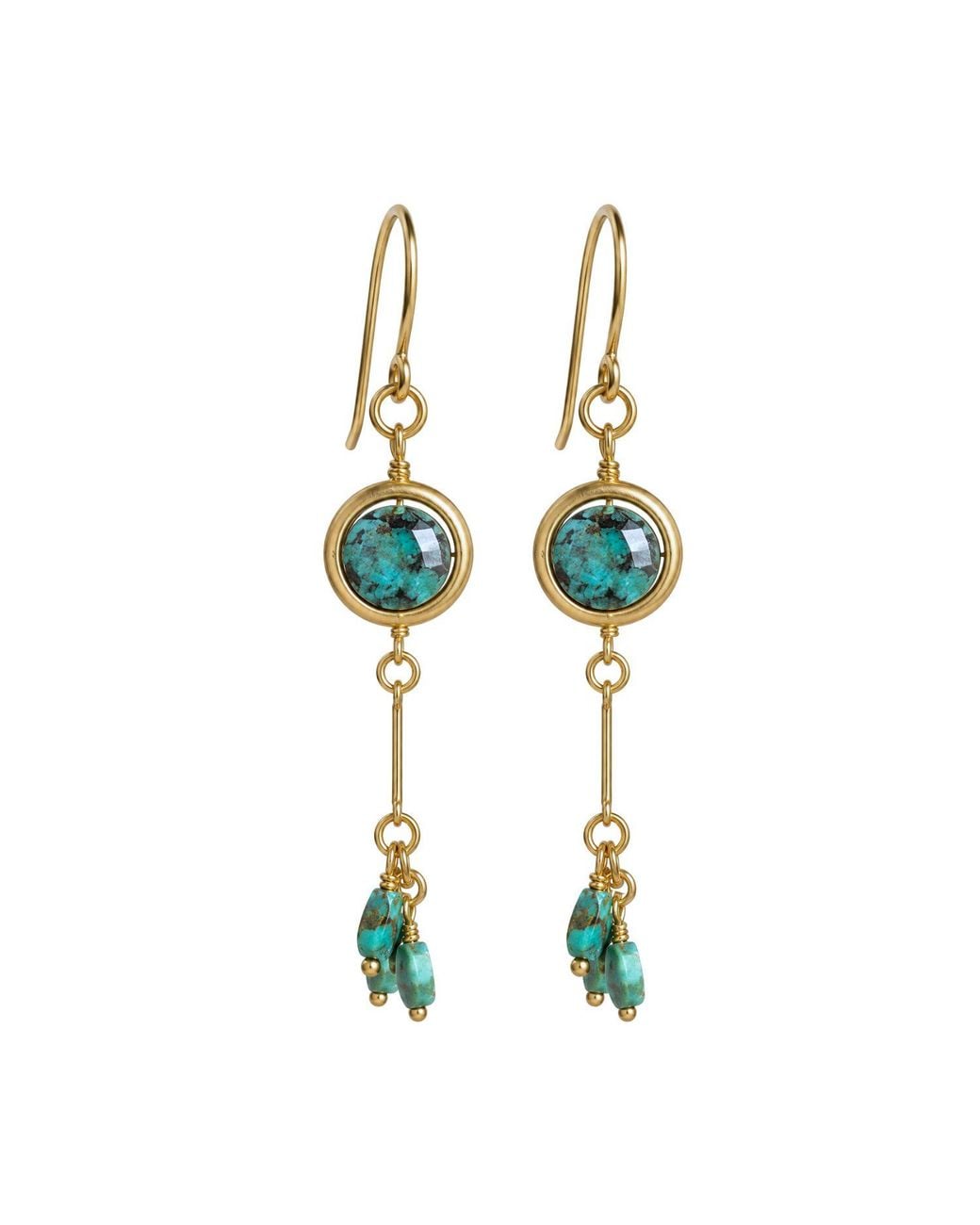 Rachel Nathan Blue Classic Hook Axis Earrings