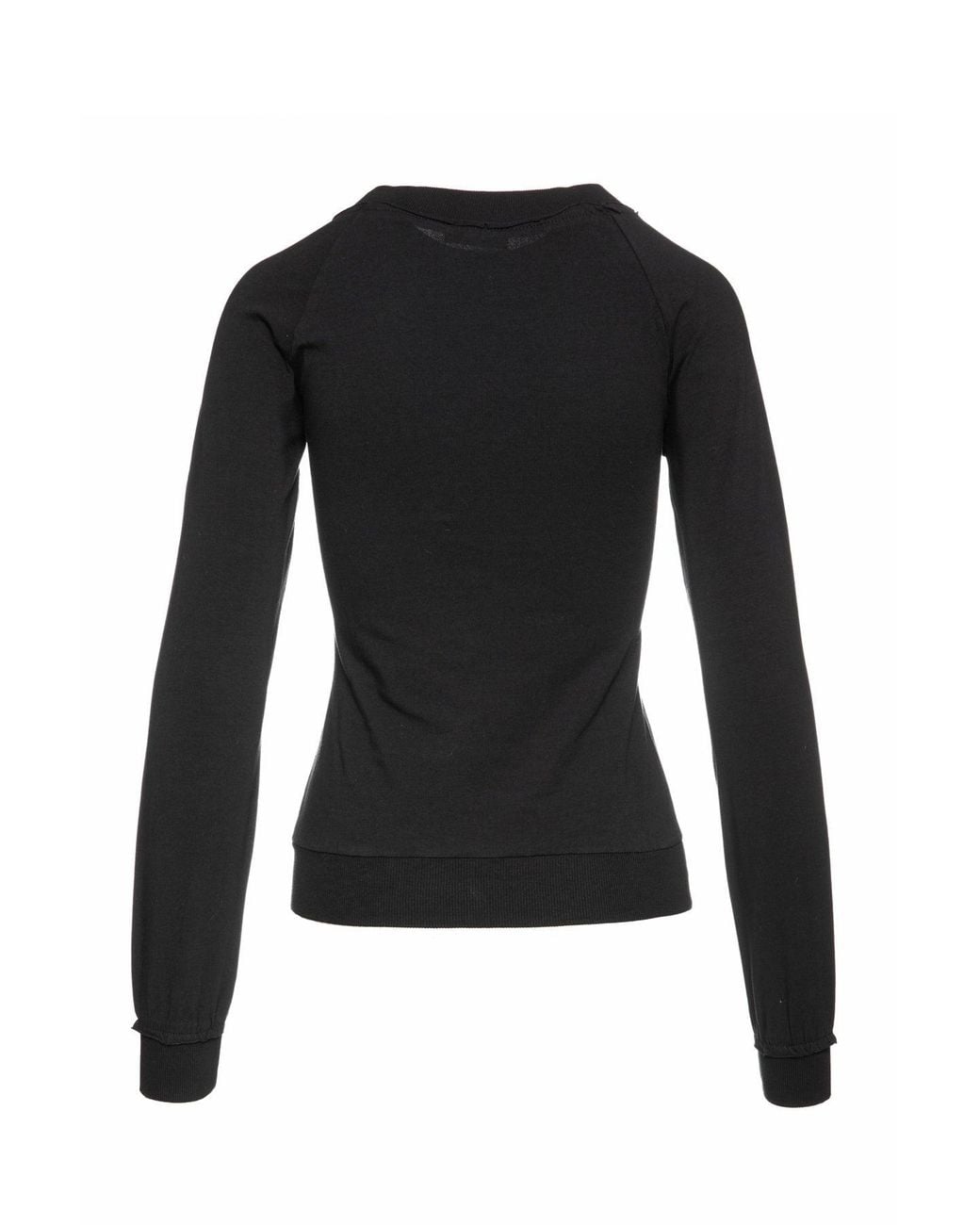 Conquista Black Long Sleeve Top With A & Print