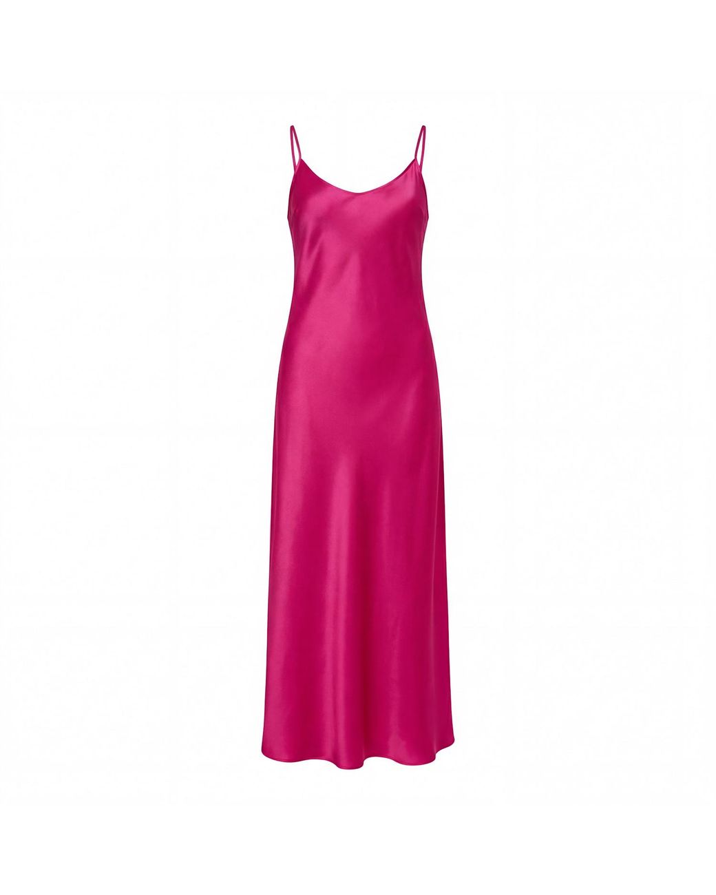 Vimissia Purple Long Silk Slip Dres