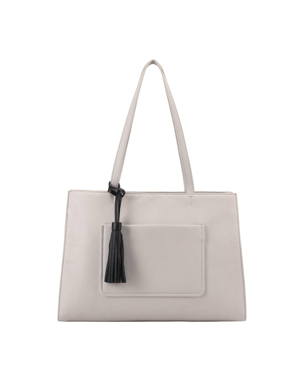Lloyd Baker Gray Eleanor Leather Tote Bag- Neutrals