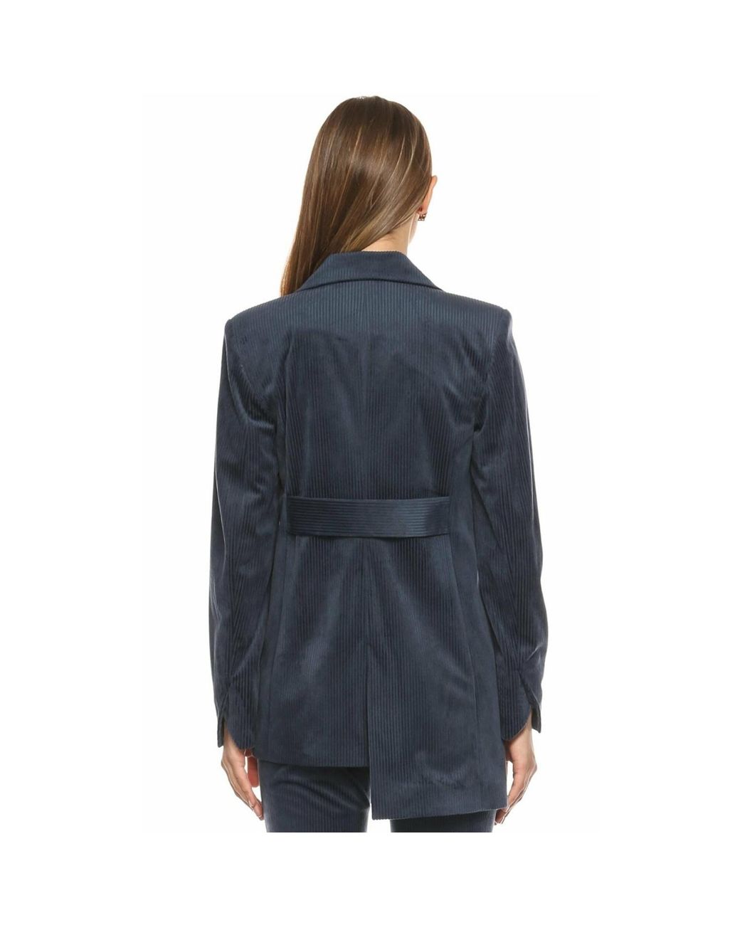 NAZLI CEREN Blue Bicolle Corduroy Jacket