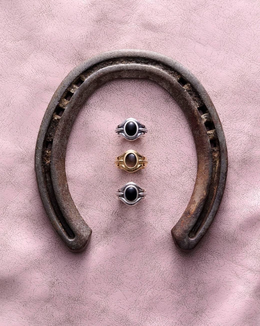 Stone Fruit Black Bolo Signet Ring