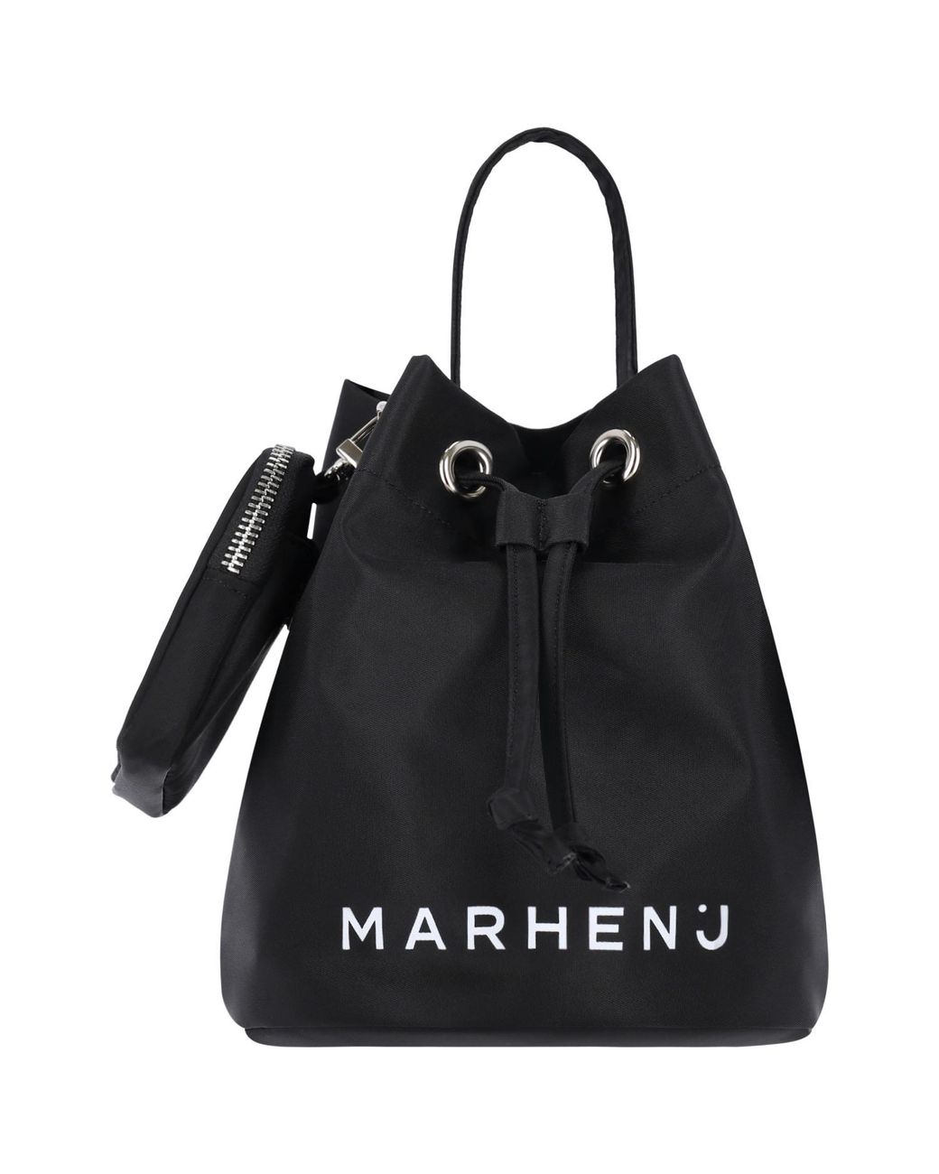 MARHEN.J Black Recycled Nylon Bucket Bag