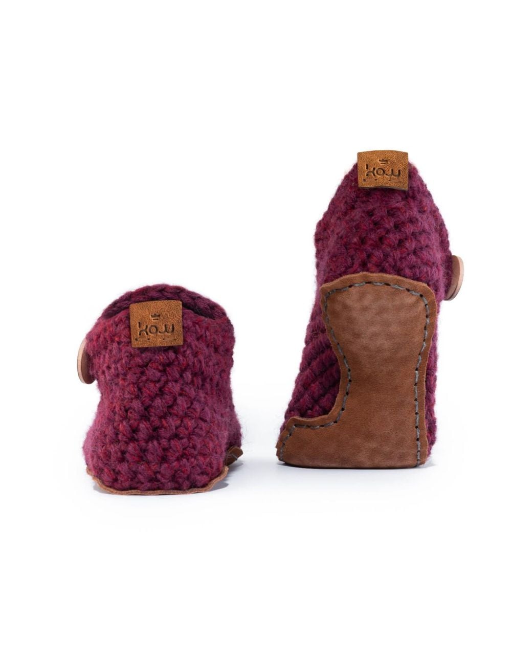 Kingdom of Wow Purple Cozy Ankle Boot Wool Slippers For