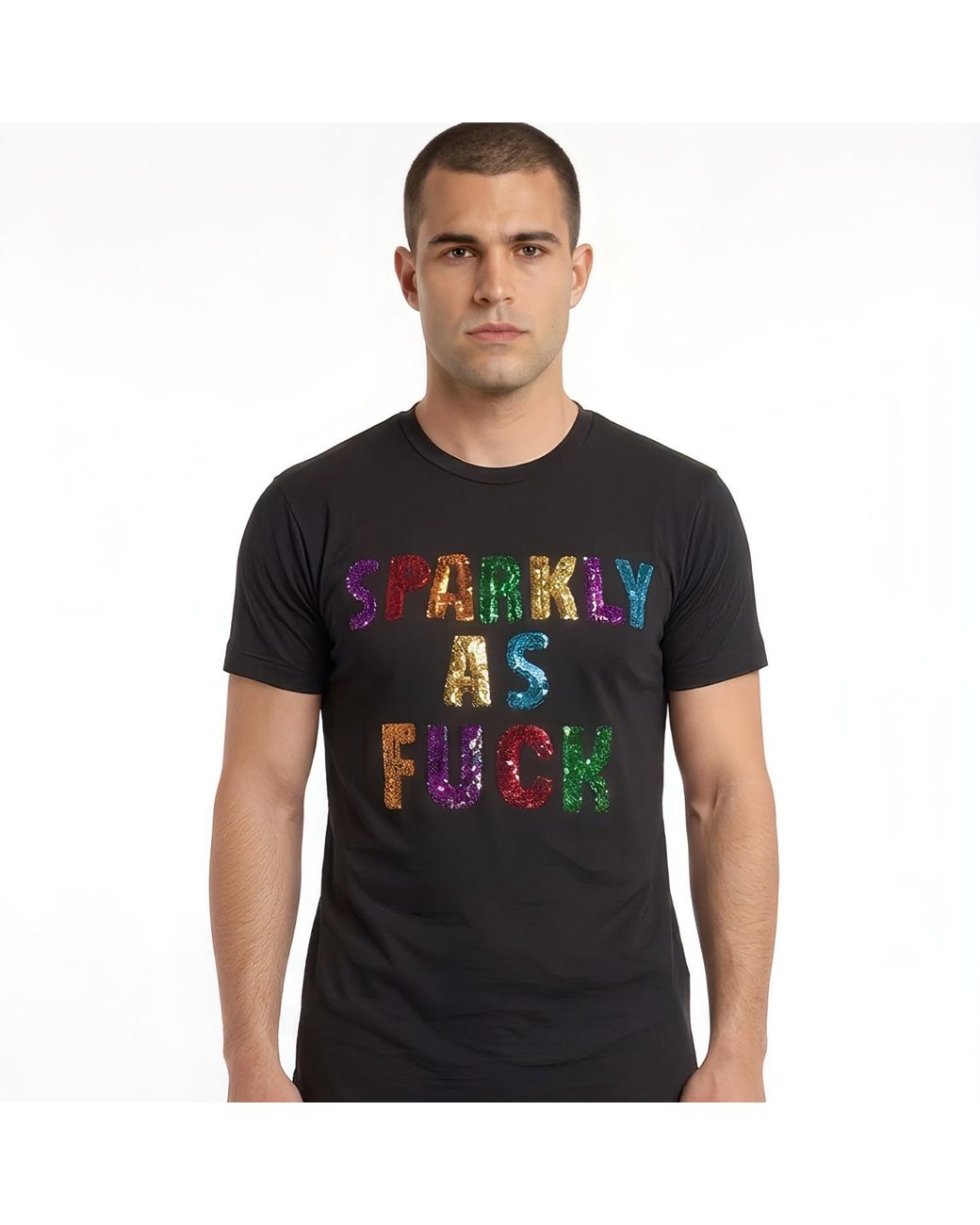 Any Old Iron Blue Sparkly As Fuck T-shirt for men