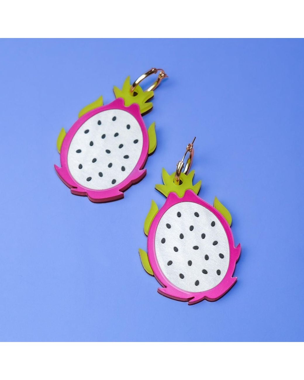 By Chavelli Pink Dragonfruit Earrings