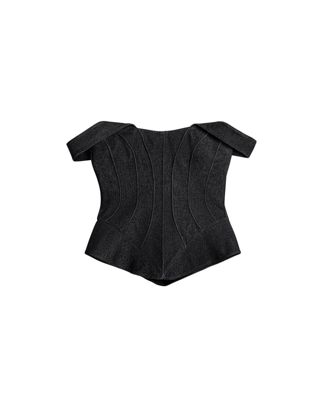 Nocturne Black Off-Shoulder Sculpted Bustier