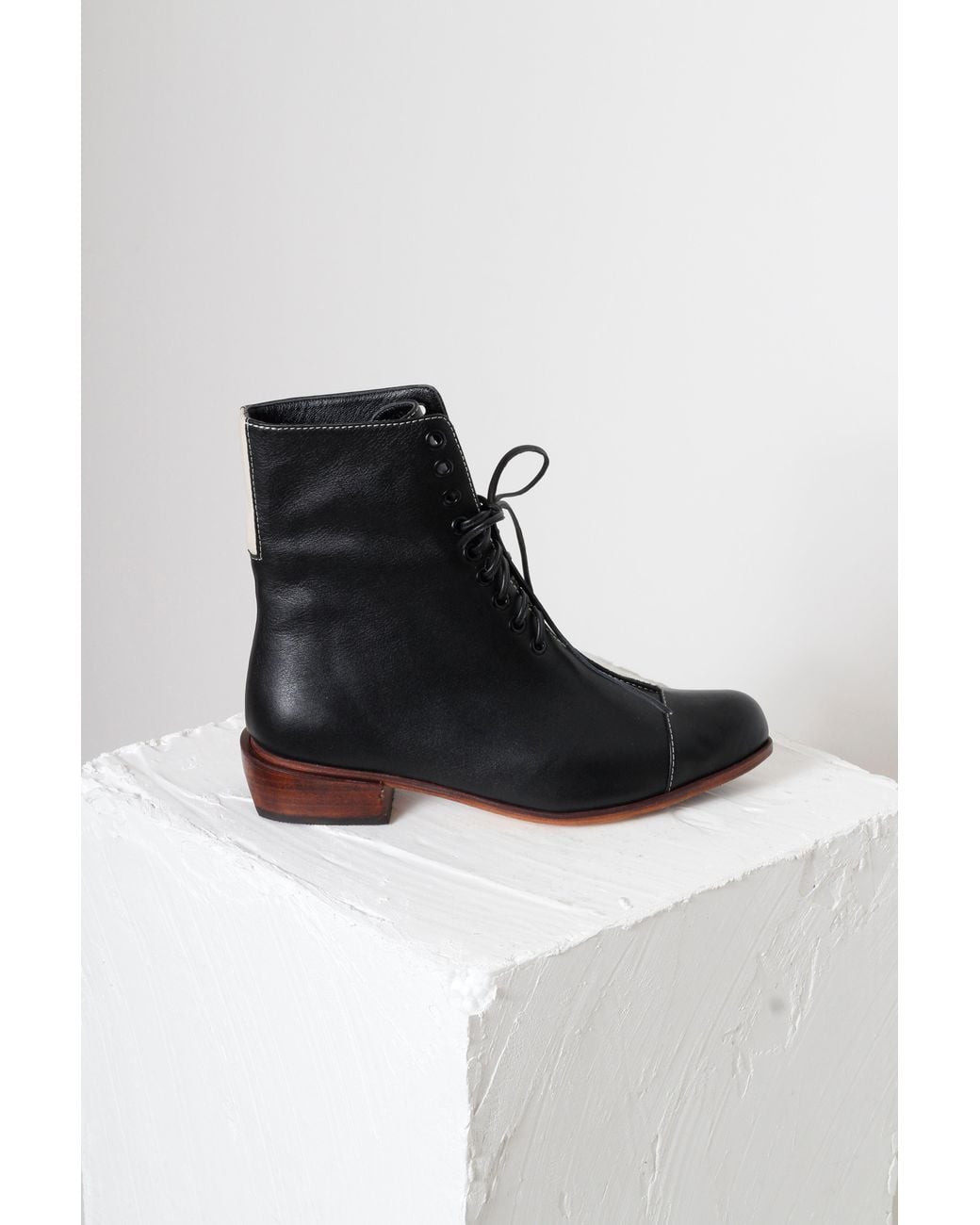 Mafalda Black Amelie Pointy Toe Ankle Boots