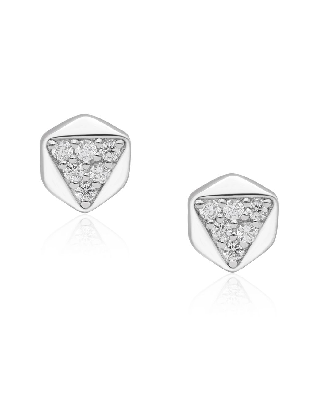 The Jewelz Multicolor Radiant Modern Angular Cz Studs for men
