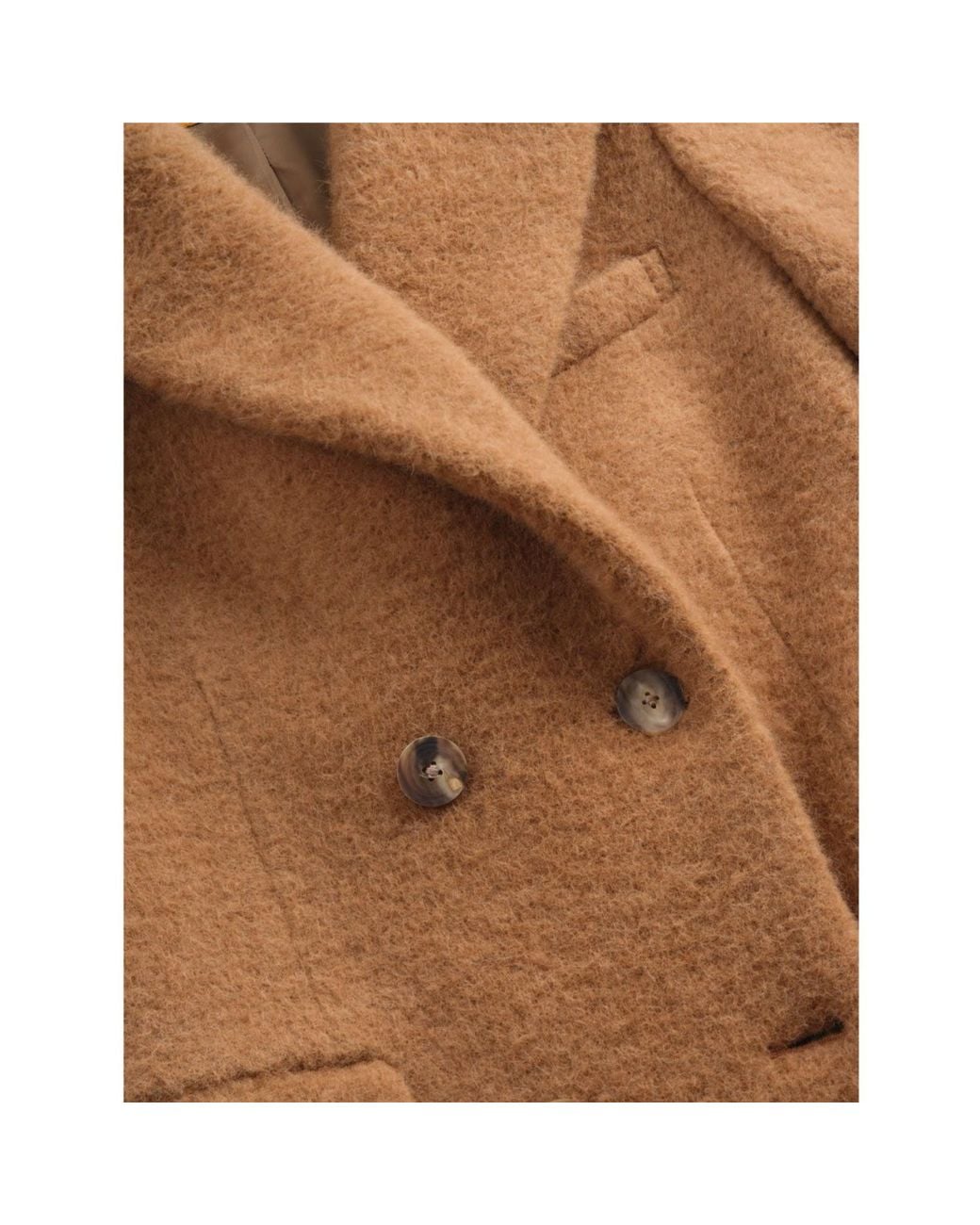 Vulto Brown Camel Double Breasted Coat
