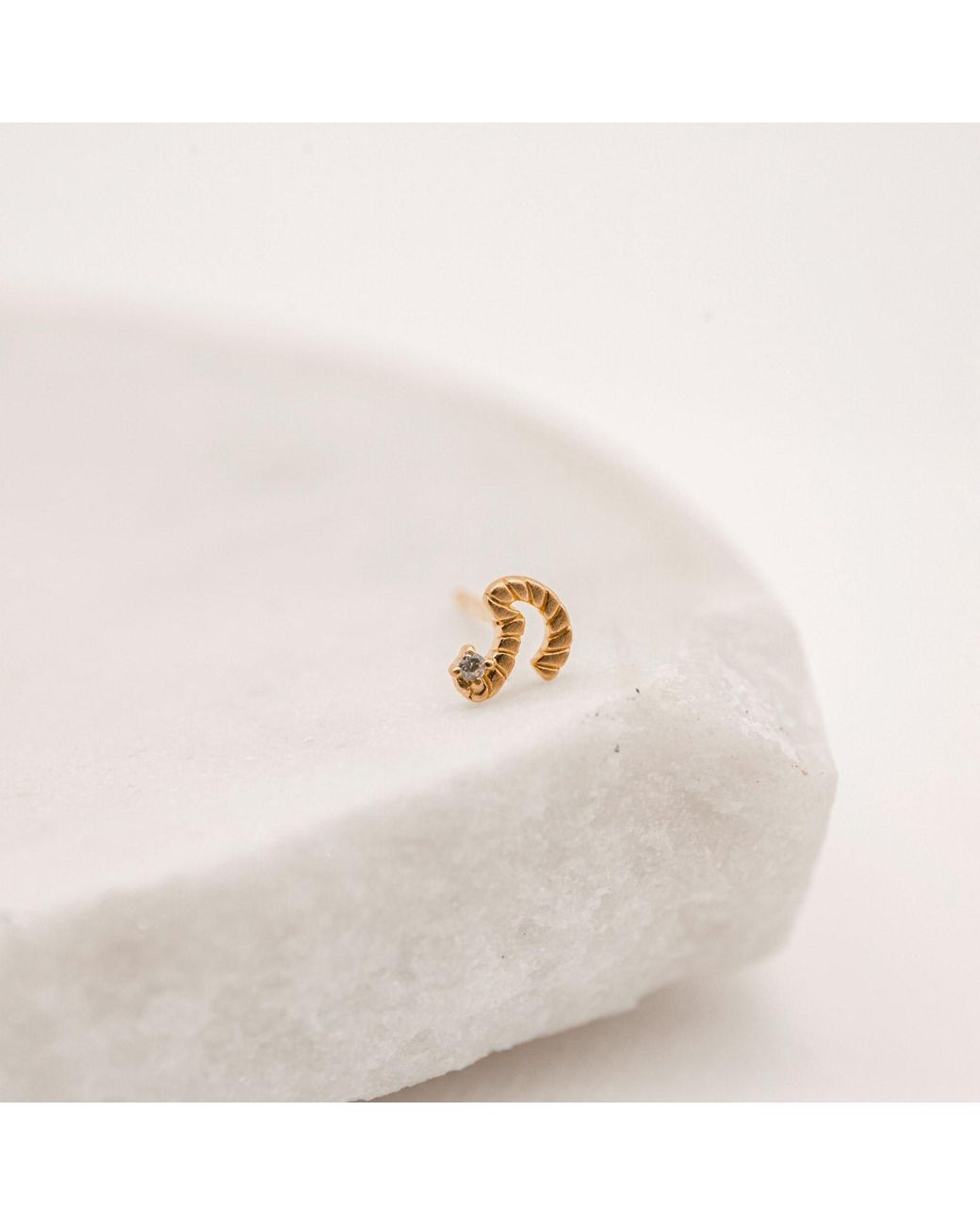 Claire Hill Designs Metallic Courage Shorthand Stud Earring