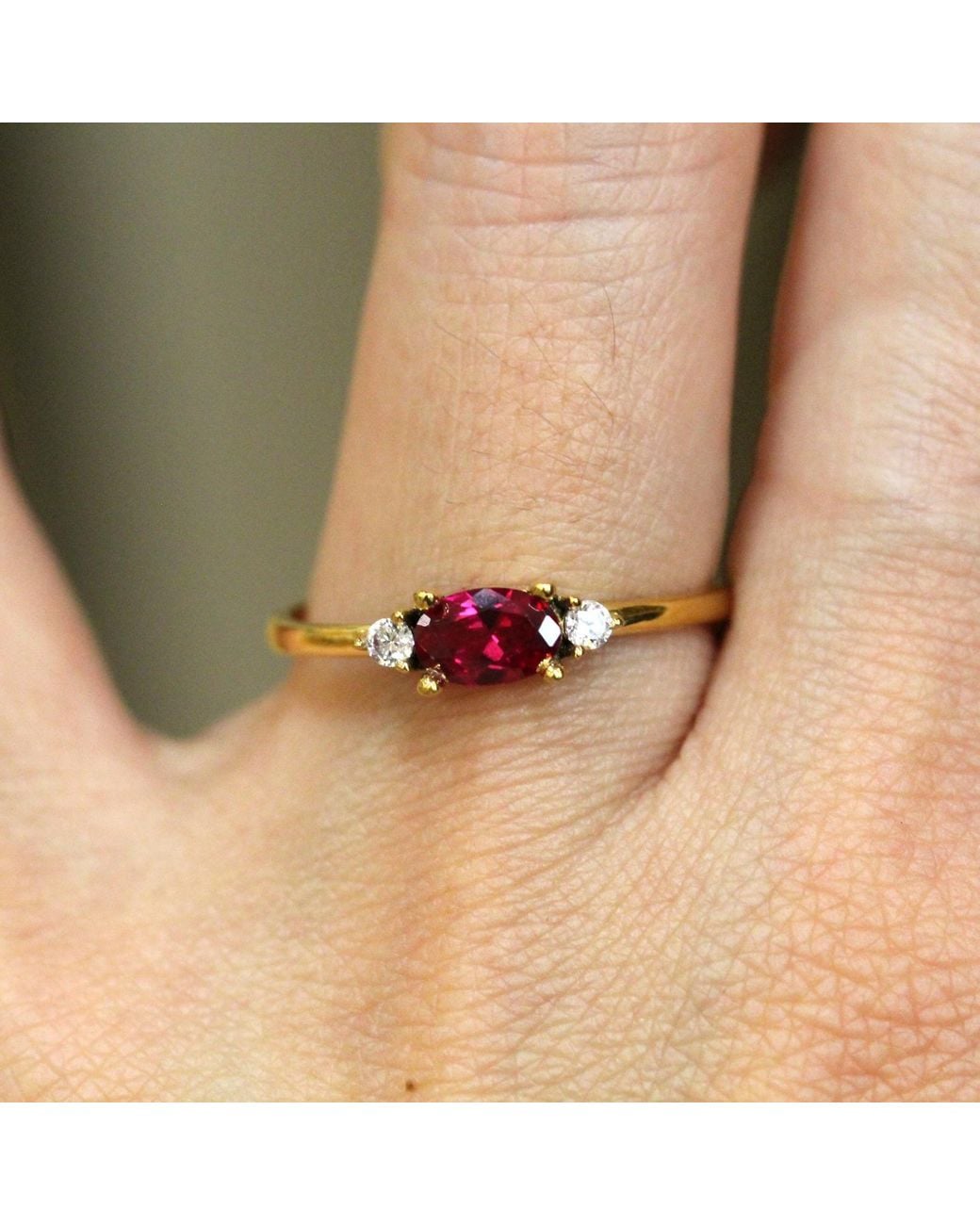 VicStoneNYC Fine Jewelry Yellow Natural Oval Ruby And Diamond Ring