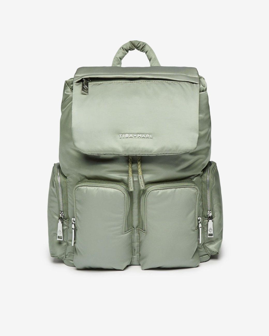 Tiba + Marl Green Alto Changing Backpack Sage