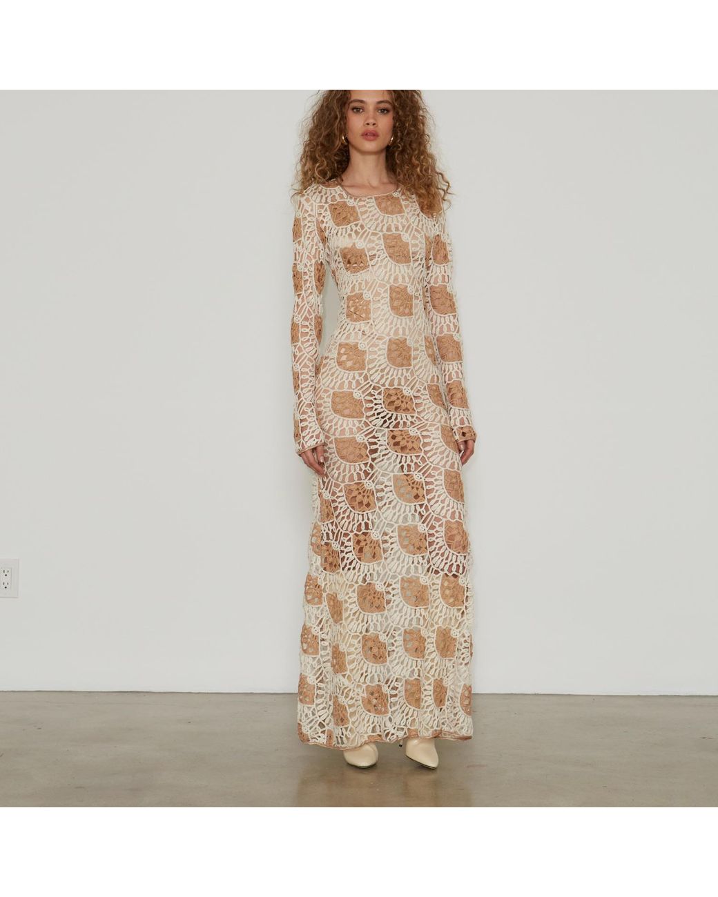 Delfi Collective Natural Julian Cream Long Dress