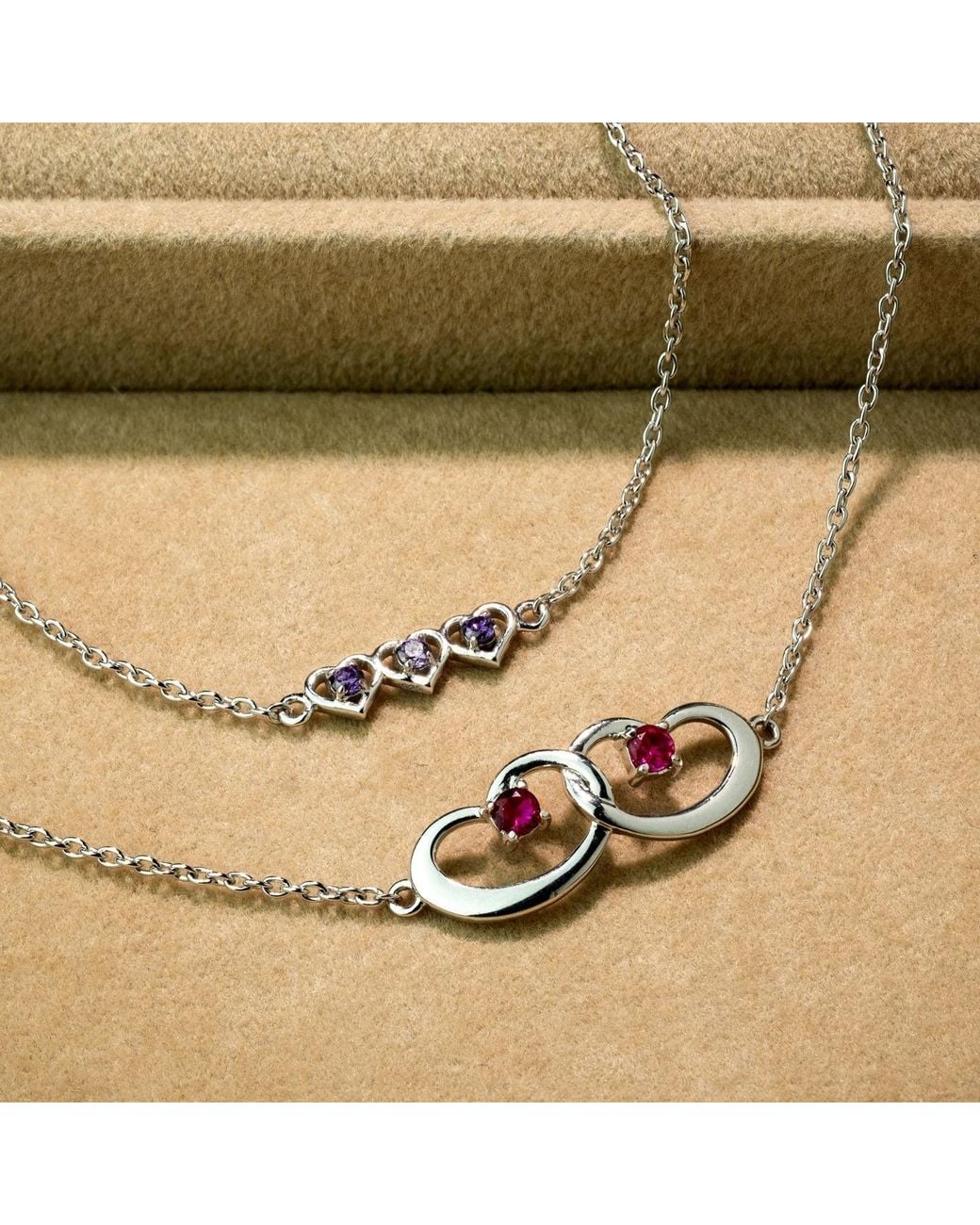 Belinda Jewelz Metallic Tourmaline Interlocked Hearts Bracelet