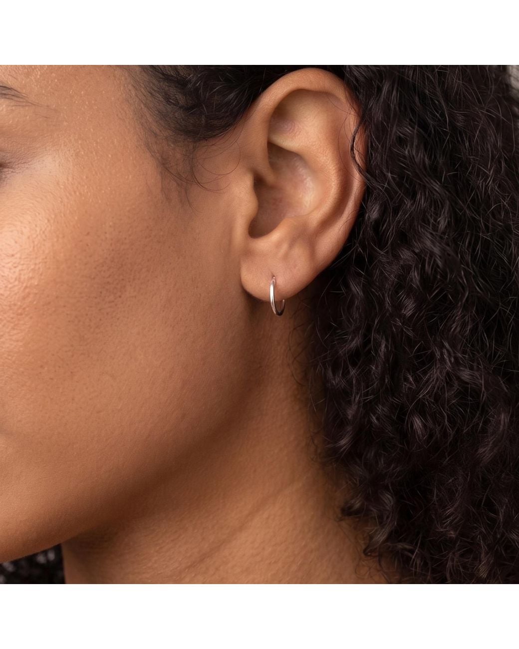 Spero London Metallic Sterling Essential Hoop Earrings