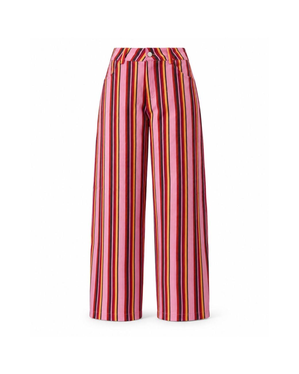 Mind Traveler Red Clarissa Balloon Jeans With, & Stripes