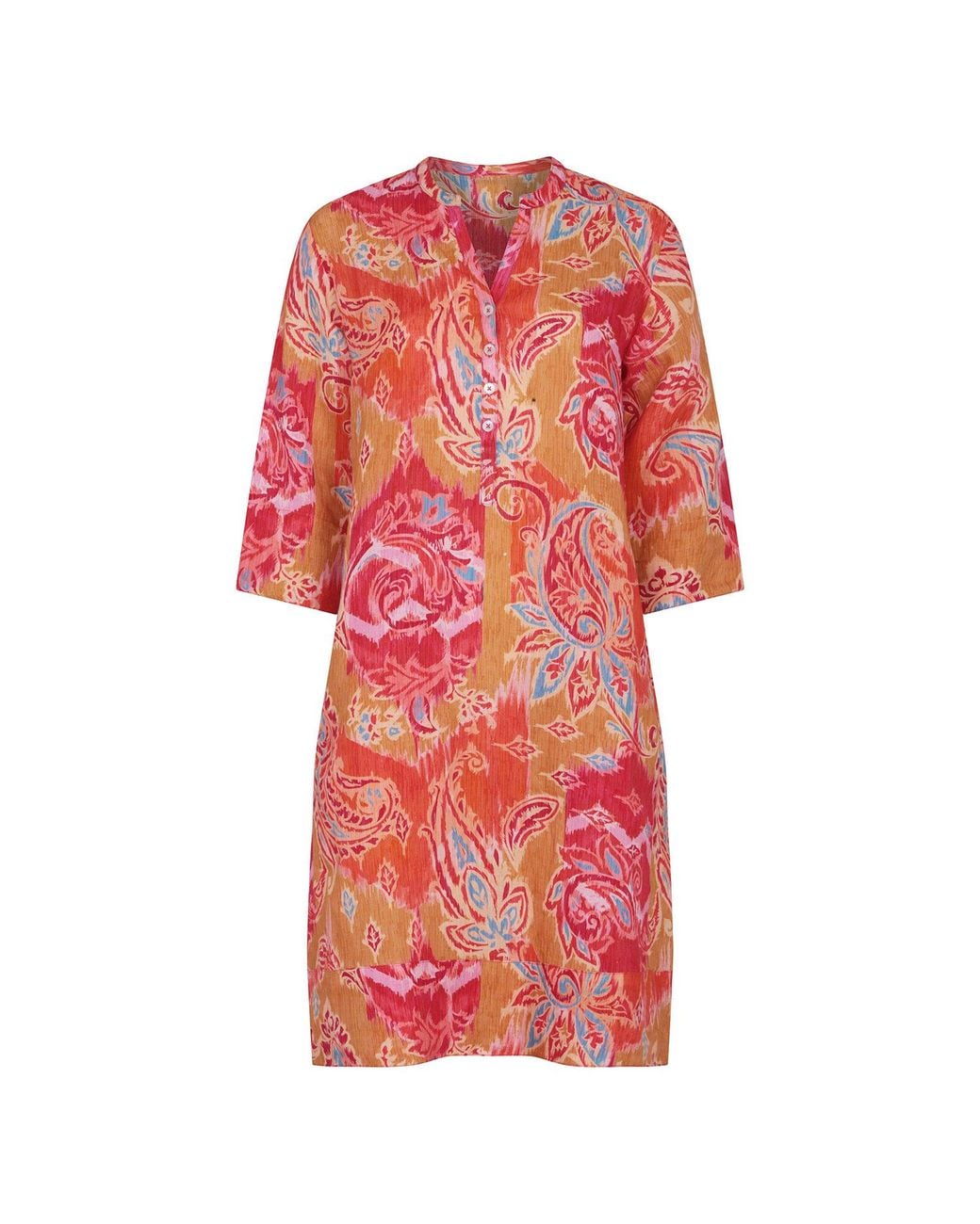 NoLoGo-chic Red Hippy Paisley Tunic Dress